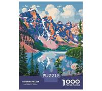 Rompecabezas De 1000 Piezas Para Adolescentes Banff National Park Canada Landscape Art Rompecabezas Para Adolescentes Juegos Relajantes Para La Diversión Familiar Juego Desafiante Regalos 70x50cm/1000