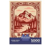 Rompecabezas De 1000 Piezas para Adolescentes Banff National Park Vintage Rompecabezas para Adultos Juego Familiar Pero Divertido Y Humorístico Regalos para Reducir El Estrés 70x50cm/1000pcs