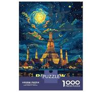 Rompecabezas De 1000 Piezas para Adolescentes Bangkok Thailand Nightscape Rompecabezas para Adultos Juegos Relajantes Decoración del Hogar Actividades Divertidas En Casa 52x38cm/1000pcs