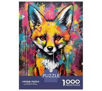 Rompecabezas De 1000 Piezas para Adolescentes Banksy Graffiti Slum Fox Rompecabezas para Adultos Juegos De Relajación Ensamblaje De Patrones Diversión En Casa Actividades, 38x26cm/1000pcs