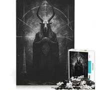 Rompecabezas de 1000 Piezas para Adolescentes: Baphomet, un Demonio Malvado Juego práctico, desafío difícil Colección de Artistas Bellas Artes 38x52cm