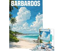 Rompecabezas de 1000 Piezas para Adolescentes Barbados Caribe Viaje Difícil y desafiante Pero Divertido y con Humor Juguete para Decorar la Pared Apto para Mayores de 14 años 38x26cm