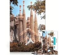 Rompecabezas de 1000 Piezas para Adolescentes,Barcelona,España,Iglesia,decoración de Corte Limpio,Juguete para ejercitar el Cerebro,Juego de Paz,Regalo Divertido de Navidad (50x75cm)