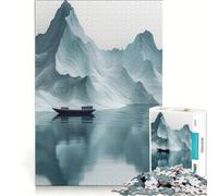 Rompecabezas de 1000 Piezas para Adolescentes: Barco, Montaña, Asia, Mini, Juguetes antiestrés, Decoración del hogar, Colección de Artistas, Bellas Artes 38x52cm