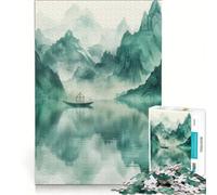 Rompecabezas de 1000 Piezas para Adolescentes: Barco, Montaña, Asia, Mini, Juguetes DIY, Desestresante Intelectual, Ideal para Decorar el Escritorio 38x52cm