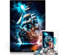 Rompecabezas de 1000 Piezas para Adolescentes Barco Pirata Juguete de desafío de Juego Educativo Regalo de Obra de Arte 75x50cm