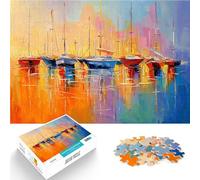 Rompecabezas de 1000 Piezas para Adolescentes Barcos Desafiante de completar, Pero Divertido y Gracioso. Decoración del hogar 38x26cm