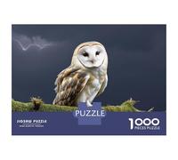Rompecabezas De 1000 Piezas para Adolescentes Barn Owl in Stormy Sky Rompecabezas para Adultos Juego Práctico Difícil Regalos De Cumpleaños Y Únicos 70x50cm/1000pcs