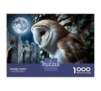 Rompecabezas De 1000 Piezas para Adolescentes Barn Owl Moon Night Rompecabezas para Adolescentes Juguetes Antiestrés Regalos para Mujeres Regalos para Reducir El Estrés 38x26cm/1000pcs