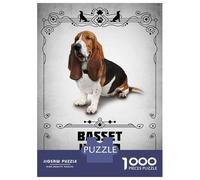 Rompecabezas De 1000 Piezas para Adolescentes Basset Hound Rompecabezas Juego Familiar Pero Divertido Y Humorístico Cumpleaños 70x50cm/1000pcs