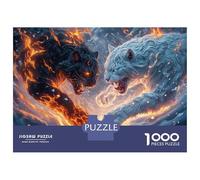 Rompecabezas De 1000 Piezas para Adolescentes Battle of Panthers Poster Rompecabezas para Adolescentes Juguetes Antiestrés Patrón De Ensamblaje Desafío Educativo 38x26cm/1000pcs