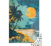 Rompecabezas De 1000 Piezas para Adolescentes Beach Sunset Palm Trees-1 Rompecabezas para Adultos Juego Familiar Análisis Y Lógica Actividades Divertidas En Casa 52x38cm/1000pcs