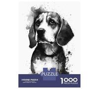 Rompecabezas De 1000 Piezas para Adolescentes Beagle Dog Black Ink Rompecabezas para Adultos Juegos Relajantes Mejora La Memoria Ayuda A Ejercitar El Cerebro 70x50cm/1000pcs