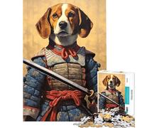 Rompecabezas de 1000 Piezas para Adolescentes Beagle el Samurai desafío Educativo decoración de Pared Juegos relajantes Apto para Mayores de 14 años (38x52cm)