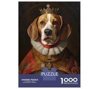 Rompecabezas De 1000 Piezas para Adolescentes Beagle The King Rompecabezas para Adolescentes Juegos Relajantes para La Diversión Familiar Juego Desafiante Regalos 52x38cm/1000pcs