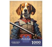Rompecabezas De 1000 Piezas para Adolescentes Beagle The Samurai Rompecabezas para Adultos Juego De Ingenio Análisis Y Lógica Actividades Divertidas En Casa, 70x50cm/1000pcs