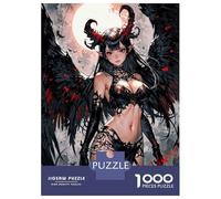 Rompecabezas De 1000 Piezas para Adolescentes Beautiful Anime Demon Girl Rompecabezas para Adultos Juguete Decoración De Pared Decoración De Pared Juego Desafiante Regalos 52x38cm/1000pcs
