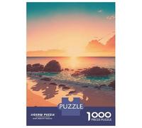 Rompecabezas De 1000 Piezas para Adolescentes Beautiful Beach Sunset Rompecabezas para Adultos Juegos Familiares Vacaciones En Casa Matar El Tiempo Difícil Y Desafiante 70x50cm/1000pcs