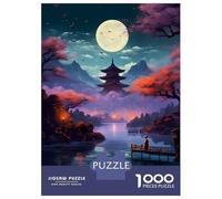 Rompecabezas De 1000 Piezas para Adolescentes Beautiful Night The Lake Rompecabezas para Adultos Juguetes De Bricolaje Montaje De Patrones Ayuda A Ejercitar El Cerebro 38x26cm/1000pcs
