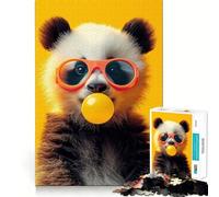 Rompecabezas de 1000 Piezas para Adolescentes Bebé Panda,Chicle,articulaciones Suaves,diversión,Entrenamiento Mental,Juego Casual,decoración navideña (38x52cm)