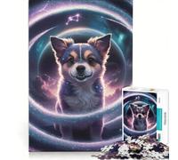 Rompecabezas de 1000 Piezas para Adolescentes: Bebé Perro Espacio, decoración de Pared, Entrena tu Cerebro y Tus Manos, Gran Regalo para Gamers, 50x75cm