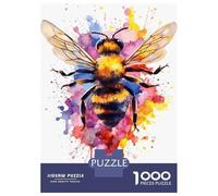 Rompecabezas De 1000 Piezas para Adolescentes Bee Watercolor Rompecabezas para Adultos Juego Práctico Pero Divertido Y Humorístico para Cumpleaños, Navidad 38x26cm/1000pcs