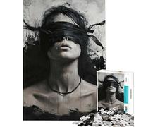 Rompecabezas de 1000 Piezas para Adolescentes Belleza a ciegas Ayuda a ejercitar el Cerebro Desafío difícil Juegos relajantes para Mayores de 14 años (38x26cm)