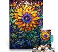 Rompecabezas de 1000 Piezas para Adolescentes Belleza del Girasol Dorado para divertirse en Familia Regalos de Amigo Secreto 52x38cm