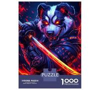 Rompecabezas De 1000 Piezas para Adolescentes Bernard Dog Samurai Warrior Animal Rompecabezas para Adultos Juegos Familiares Corte De Precisión Regalos Y Cumpleaños Únicos 70x50cm/1000pcs