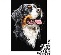 Rompecabezas De 1000 Piezas para Adolescentes Bernese Mountain Dog Art Print Rompecabezas para Adultos Juego Práctico Decoración del Hogar Cumpleaños Y Navidad 70x50cm/1000pcs