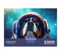 Rompecabezas De 1000 Piezas para Adolescentes Bernese Mountain Dog in Space Suit Rompecabezas para Adultos Juego Práctico Ensamblaje De Patrones Regalos para Reducir El Estrés 52x38cm/1000pcs