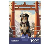 Rompecabezas De 1000 Piezas para Adolescentes Bernese Mountain Dog Japan Rompecabezas para Adultos Juegos Relajantes Análisis Y Lógica para Cumpleaños, Navidad 52x38cm/1000pcs