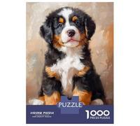Rompecabezas De 1000 Piezas para Adolescentes Bernese Mountain Dog Puppy Rompecabezas para Adultos Juguete Decoración De Pared Decoración De Pared Juego Desafiante Regalos 70x50cm/1000pcs