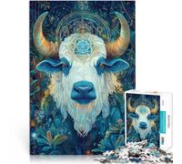 Rompecabezas de 1000 Piezas para Adolescentes Bestia mítica Toro Juego desafiante y Juego Familiar Decoración del hogar 75x50cm