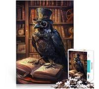 Rompecabezas de 1000 Piezas para Adolescentes Biblioteca del Cuervo Inteligente Regalos de Juegos desafiantes Mejorar la Memoria 52x38cm