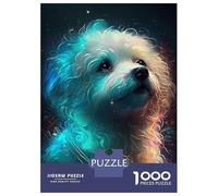 Rompecabezas De 1000 Piezas para Adolescentes Bichon Frise Dog Rompecabezas para Adolescentes Juego De Ingenio Mejora La Memoria Diversión En Casa Actividades, 52x38cm/1000pcs