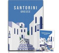 Rompecabezas de 1000 Piezas para Adolescentes, Bienvenidos a Santorini, Juguetes, Juegos educativos, Divertidos y Humorísticos, Obras de Arte, Regalo, Tamaño 38x26cm