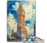 Rompecabezas de 1000 Piezas para Adolescentes: Big Ben en Londres, Juguetes educativos, decoración única para el hogar y Regalos para Mayores de 14 años, 50x75cm