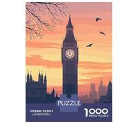 Rompecabezas De 1000 Piezas para Adolescentes Big Ben Sunset Rompecabezas para Adultos Juego Práctico Arte De Pared Oferta como Regalos para Toda La Familia 70x50cm/1000pcs