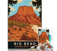 Rompecabezas de 1000 Piezas para Adolescentes, Big Bend, Texas, para Adultos, 1000 Piezas, Juego Familiar para aliviar el estrés, desafío difícil, Grandes Regalos y Juguetes, 26x38cm