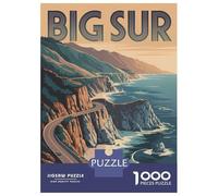 Rompecabezas De 1000 Piezas para Adolescentes Big Sur Coastal Highway Rompecabezas para Adultos Juegos Relajantes Corte De Precisión Regalos Y Cumpleaños Únicos 70x50cm/1000pcs