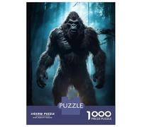 Rompecabezas De 1000 Piezas para Adolescentes Bigfoot in Forest Rompecabezas para Adultos Juego De Ingenio Regalo De Cumpleaños para Cumpleaños, Navidad 38x26cm/1000pcs
