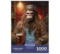 Rompecabezas De 1000 Piezas para Adolescentes Bigfoot Loves Craft Beer Rompecabezas para Adolescentes Juego De Ingenio Decoración De Pared Difícil Y Desafiante 52x38cm/1000pcs