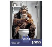 Rompecabezas De 1000 Piezas para Adolescentes Bigfoot on The Toilet Rompecabezas para Adultos Juegos Relajantes Decoración De Pared 70x50cm/1000pcs
