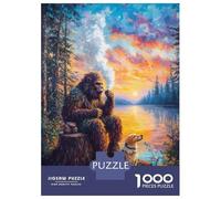 Rompecabezas De 1000 Piezas para Adolescentes Bigfoot Sunset Rompecabezas para Adultos Juegos Familiares Decoración del Hogar Regalos Y Cumpleaños Únicos 38x26cm/1000pcs