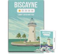 Rompecabezas de 1000 Piezas para Adolescentes Biscayne Mala crítica Arte Diversión Familiar y Noche de Juegos Decoración Juguetes de Bricolaje Tamaño 38x26cm