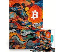 Rompecabezas de 1000 Piezas para Adolescentes,Bitcoin Dreamscape,Juego de articulación, Juego cognitivo,Regalo,Juego Relajante,Actividad Divertida para cumpleaños (38x52cm)
