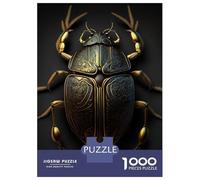 Rompecabezas De 1000 Piezas para Adolescentes Black and Gold Beetle Rompecabezas para Adultos Juguetes De Bricolaje Decoración del Hogar Regalo De Cumpleaños, Regalos, 52x38cm/1000pcs