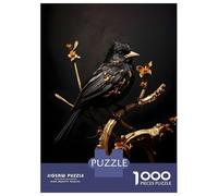 Rompecabezas De 1000 Piezas para Adolescentes Black and Gold Sparrow 02 Rompecabezas para Adolescentes Juegos Relajantes Montaje De Patrones Regalos para Amigos Y Familiares 70x50cm/1000pcs
