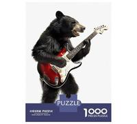 Rompecabezas De 1000 Piezas para Adolescentes Black Bear Guitar Rompecabezas para Adultos Juegos Relajantes Arte De Pared Diversión En Casa Actividades, 70x50cm/1000pcs
